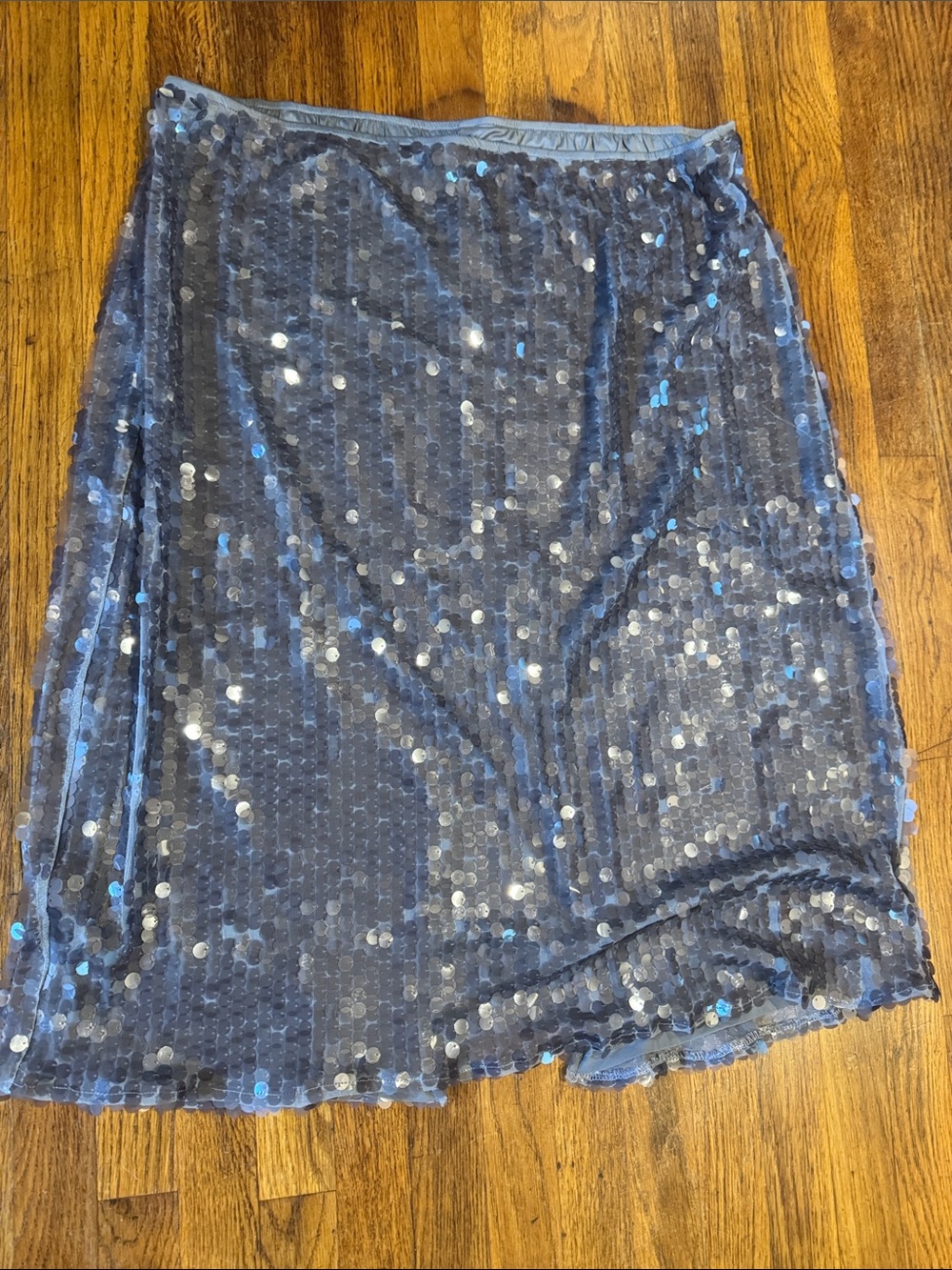 Old Navy Navy Blue Sequin Midi Skirt
